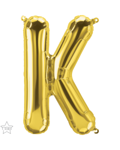 16 IN FOIL GOLD LETTER K AIR FILLED 1CTP-QUA-59516