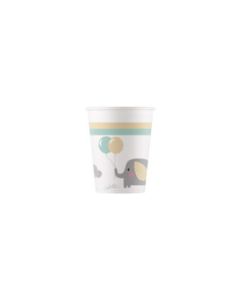 ELEPHANT BABY PAPER CUPS 200ML 8CT-PRO-90494