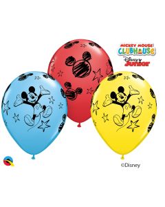 11 INCH LATEX BALLOONS MICKEY ASS. RND 25CTP-QUA-18688