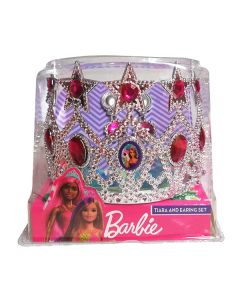 BARBIE TIARA WITH EARRING IN PVC BOX 1CT-LCY-LAS125A