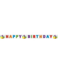FLYING BALLOONS HAPPY BDAY DIECUT BANNER 1CT-PRO-88359