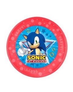 REUSABLE SONIC SPEED PARTY PLATE 21CM-PRO-95822