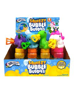 BUBBLETASTIC SQUEEZY BUBBLE BUDDIES 4 ASST-RMS-R03-1188