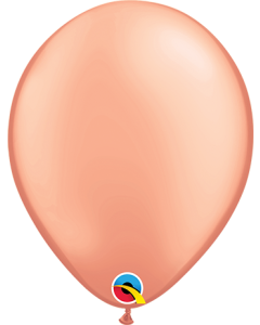 11 INCH LATEX RND ROSE GOLD 100CTP-QUA-57211