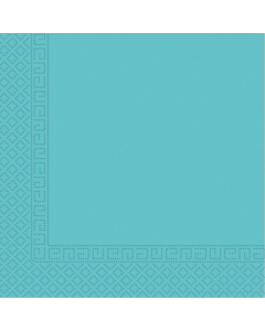 SOLID TURQUOISE THREE PLY PPR NAPKINS 33X33CM 20CT-PRO-93050