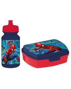 SPIDERMAN FUNNY SBOX AND PUSHUP SPORTS BOTT 340ML