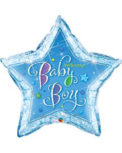 36 INCH FOIL HOLOGRAPH WELCOME BBY BOY STARS 1CTP-QUA-16614