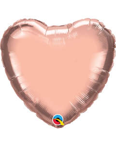 18 INCH FOIL HEART ROSE GOLD PLAIN 1 CTP-QUA-57047