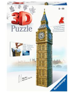 RAVENSBURGER 216PC 3D PUZZLE BUILDING BIG BEN-RVG-12554