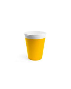 ECO COMP IND YELLOW PAPER CUPS 200ML 8CT-PRO-90884