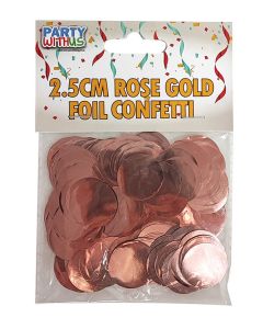 2.5CM ROSE GOLD FOIL CONFETTI 15G-BOR-82679