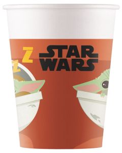 STAR WARS THE MANDALORIAN PAPER CUPS 200ML 8CT-PRO-93481