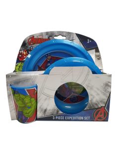 AVENGERS 3 PCS KIDS MICROWAVABLE SET-LCY-83774