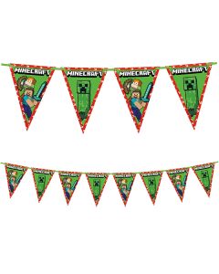 MINECRAFT PAPER TRIANGLE FLAG BANNER 1CT-PRO-95661