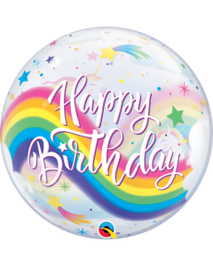22 INCH SINGLE BUBBLE HAPPY BDAY UNICORN 1CTP-QUA-87744