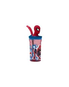 SPIDERMAN MIDNIGHT FLYER 3D FIGURINE TUMBLER 360ML-STO-83724