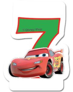 CARS 3 PARTY FAVOR B/DAY NUMERAL CANDLES NO 7 1CT-PRO-82891
