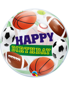 22 INCH SINGLE BUBBLE BDAY SPORT BALLS 1CTP-QUA-34821