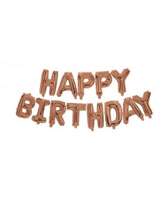 13 INCH FOIL HAPPY BIRTHDAY ROSE GOLD LETTERS 1CTP-PRO-93792