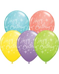 11 INCH LATEX RNDAST PRT BDY ELEG SPARK&SWIRL50CTP-QUA-19167