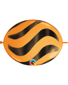 12 INCH LATEX QUICKLINKS WVY STRIPESBLK 50CTP-QUA-27934