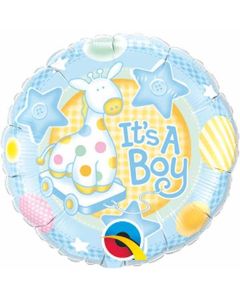 9 INCH FOIL IT’S A BOY SFT GIRAFFE  1CTL-QUA-32947