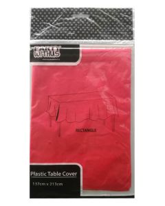 PLASTIC TABLE COVER-137CMx213CM(70G) RED 1CT-LCY-80620