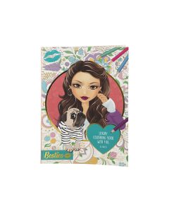 BESTIES LUXURY COLOURING BOOK A4 WITH FOIL-CCG-140033