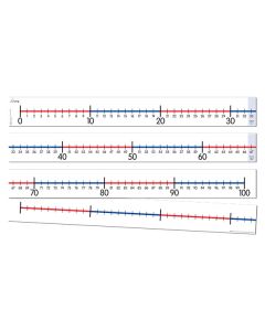 TFC-NUMBER LINE 0 TO 100 IN THREE SECTIONS 3P-TFC-11174