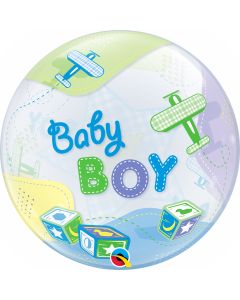 22 INCH SINGLE BUBBLE BABY BOY AREOPLANES 1CTP-QUA-69728