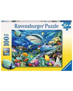 RAVENSBURGER 100PC XXL PUZZLE SHARK REEF-RVG-10951