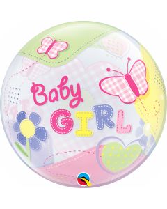 22 INCH SINGLE BUBBLE BABY GIRL BUTTERFLIES 1CTP-QUA-69729