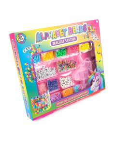 GL STYLE ALPHABET BEADS BRACELET STATION-RMS-R65-4697-S