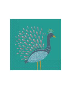 PEACOCK TWO-PLY PAPER NAPKINS 33X33CM 20CT-PRO-90587