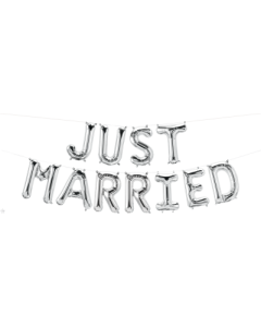 16 IN FOIL JUST MARRIED SILVER KIT AIR FILLED 1CTP-QUA-59813