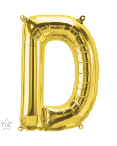 16 IN FOIL GOLD LETTER D AIR FILLED 1CTP-QUA-59440