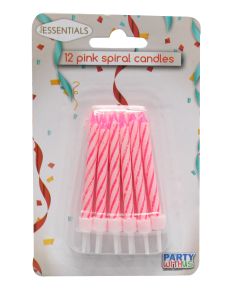 CANDLES PWU BIRTHDAY PINK 12CT-LUC-N023C