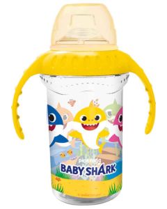 BABY SHARK SILICONE SIPPY TRAINING TUMBLER 330ML-STO-82392