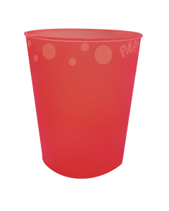 REUSABLE SEMI TRANSPARENT RED PARTY CUP 250ML-PRO-96197