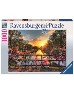 RAVENSBURGER 1000PC PUZZLE BICYCLES IN AMSTERDAM-RVG-19606