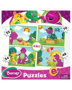 BARNEY 4 IN 1 PUZZLE (35+48+54+70)-LCY-81871