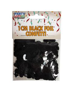 1CM BLACK FOIL CONFETTI 15G-BOR-82669