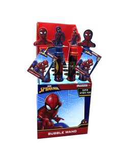 SPIDERMAN BUBBLE WAND WITH TOPPER ASSTD-LCY-83863