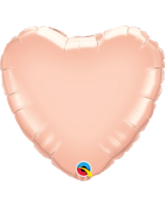 9 INCH FOIL HEART ROSE GOLD PLAIN 1CTL-QUA-57043