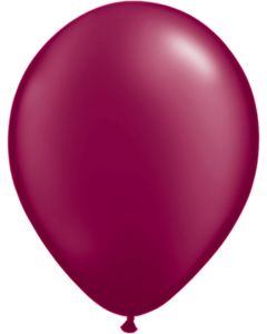 5 INCH LATEX PLAIN RND PRL BURGUNDY 100CTP-QUA-43578