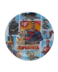 SUPERMAN & DC PETS PAPER PLATES LARGE 23CM 8CT-LCY-82975