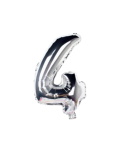 12 INCH AIRFILLED SILVER FOIL BALLOON 4 1CTP-PRO-89801