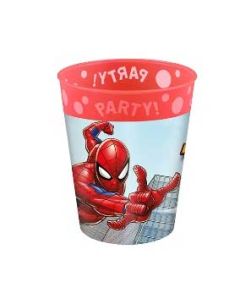 REUSABLE SPIDERMAN CRIME FIGHTER PARTY CUP 250ML-PRO-95692