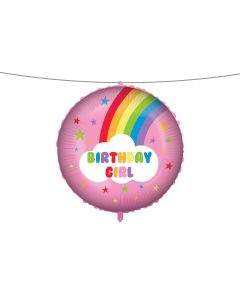 18 INCH AIR-HELIUM FOIL RAINBOW BDAY GIRL 1CTP-PRO-92418