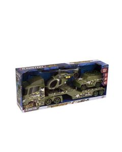 TEAMSTERZ LARGE LIGHT & SOUND MILITARY TRANSPORTER-HTI-1416842